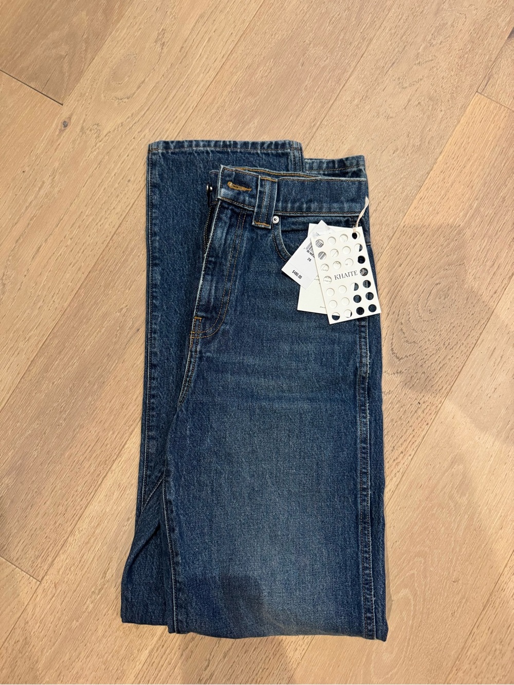 Khaite Dark Blue Denim Jeans - Classic Straight Fit - Size 4 - brand new!